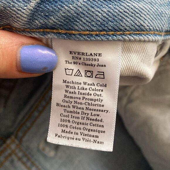 Everlane The ’90s Cheeky Jean Ankle Length in Vintage Sunbleached Blue Size 23 - Picture 11 of 15